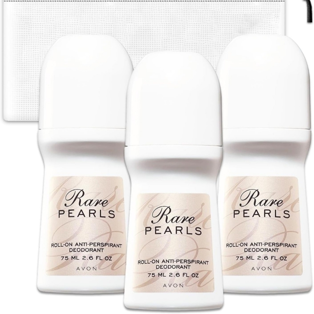 3 Rare Pearls Roll-On Antiperspirant Deodorant Avon